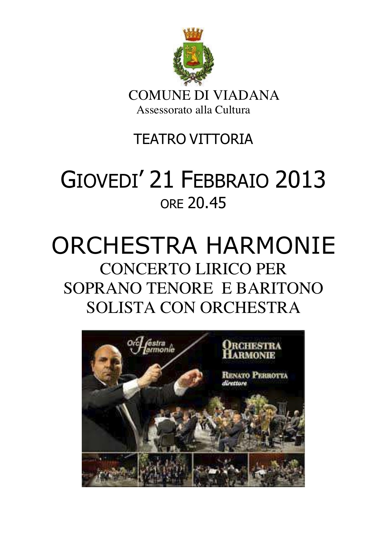 Concerto al Teatro Vittoria di Viadana, Mantovaa