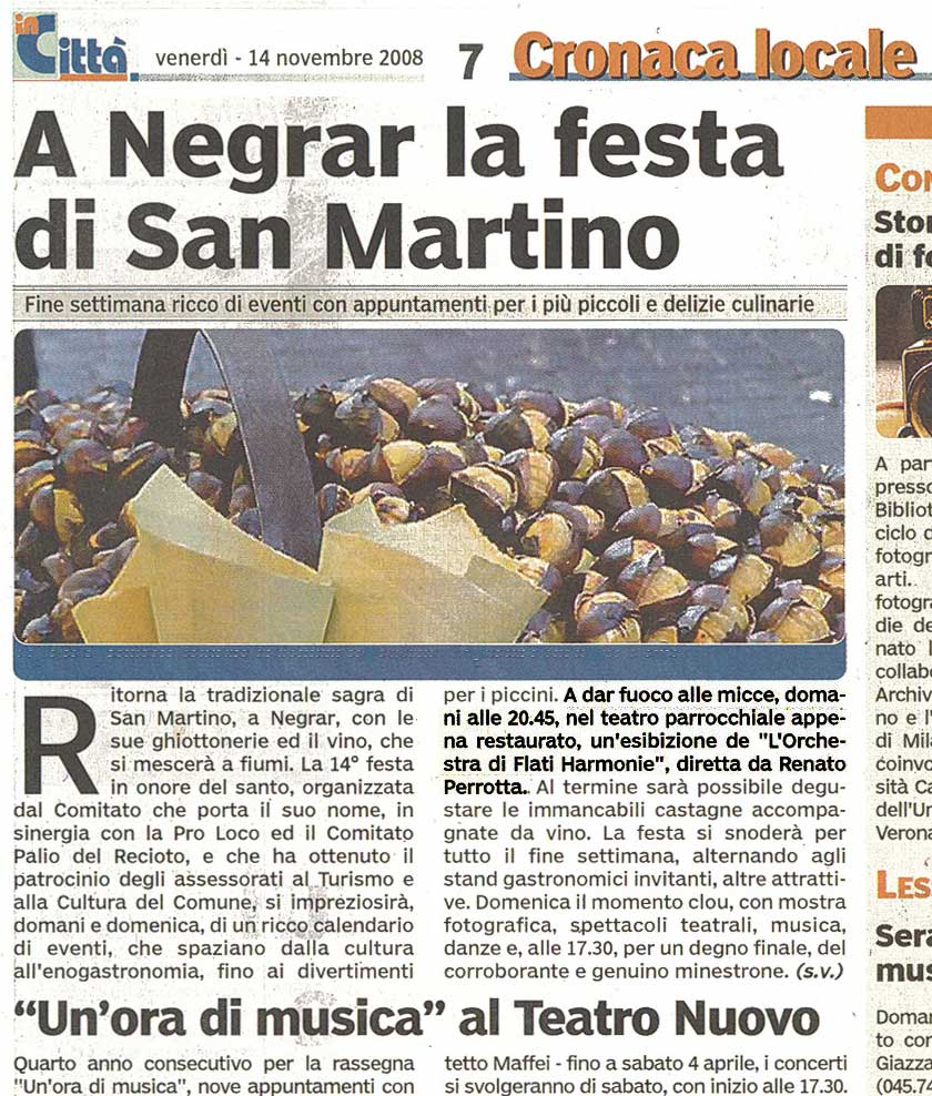 Rassegna stampa: Concerto di San Martino