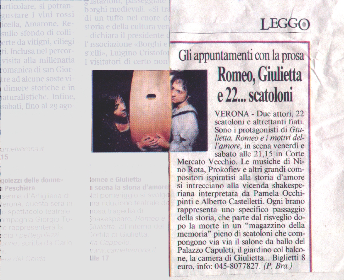 Rassegna stampa: Romeo, Giulietta e 22 ...